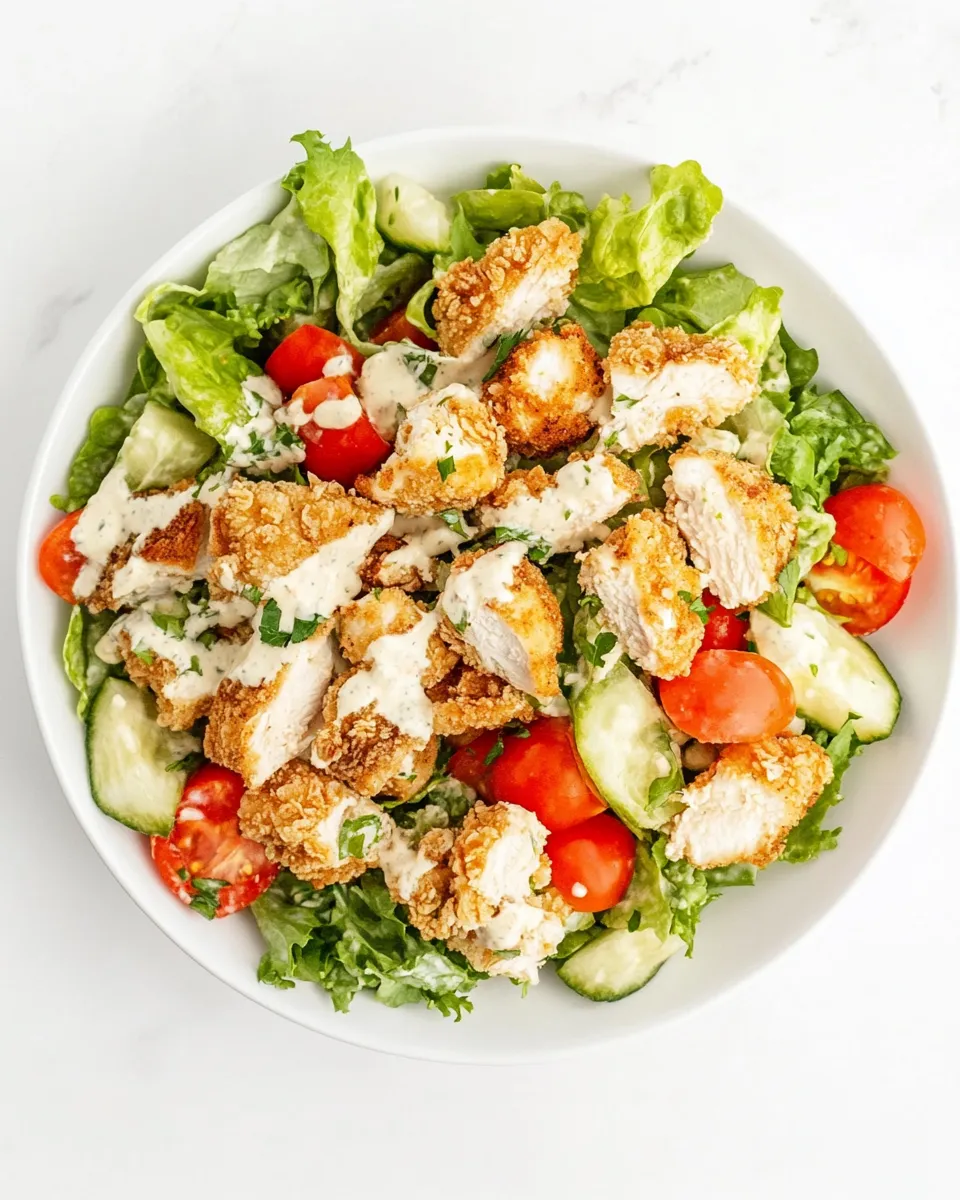 Easy Fried Chicken Salad recipe photo