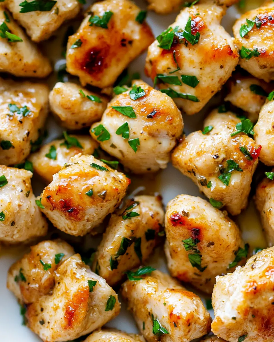 classic Garlic Butter Chicken Bites (15-Minute Recipe!) image
