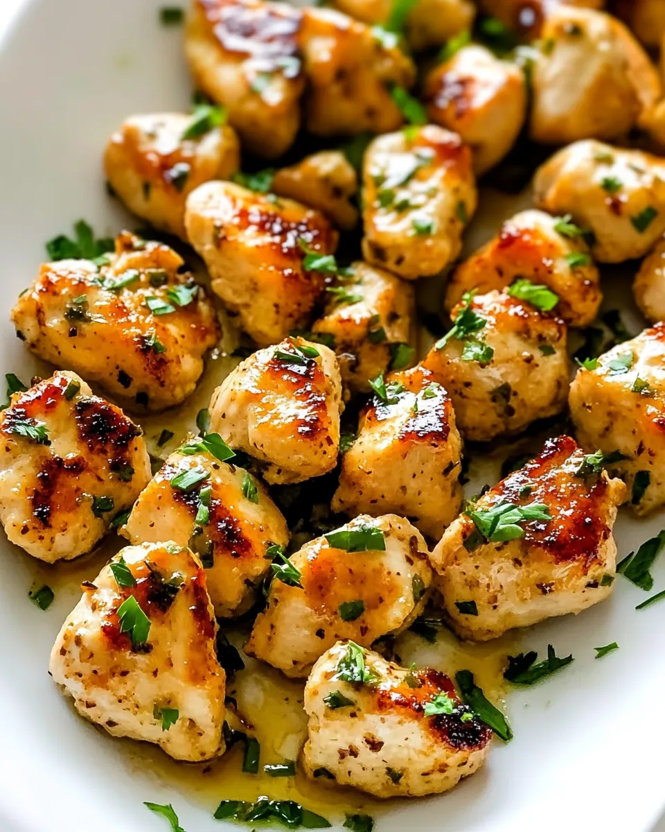 delicious Garlic Butter Chicken Bites (15-Minute Recipe!) shot