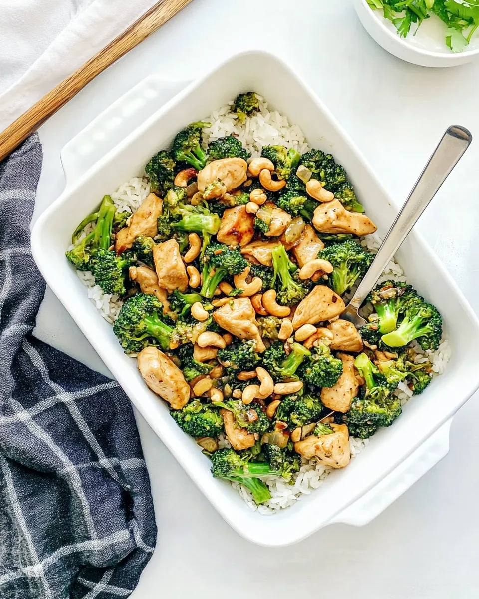 easy Garlic Chicken and Broccoli Cashew Stir Fry picture