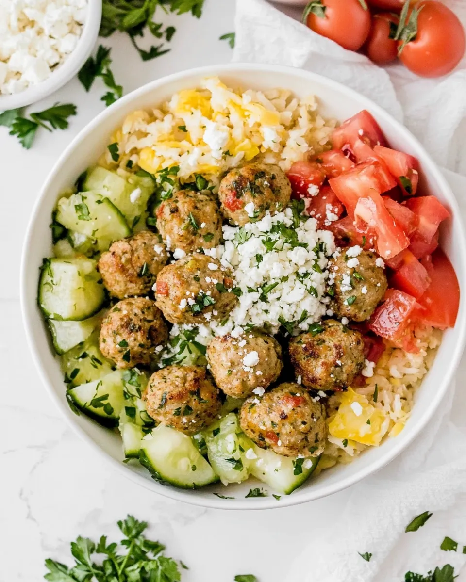 Homemade Greek Chicken Meatballs photo