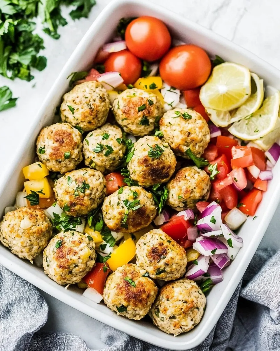 Easy Greek Chicken Meatballs recipe photo
