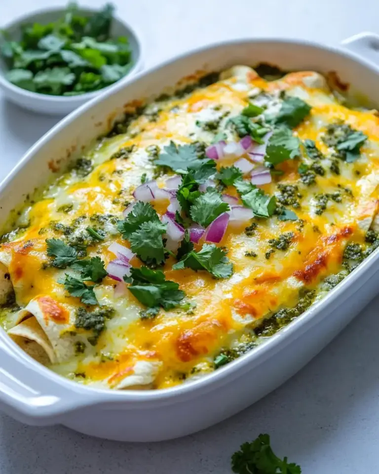 homemade Green Chicken Enchiladas (With Salsa Verde) photo