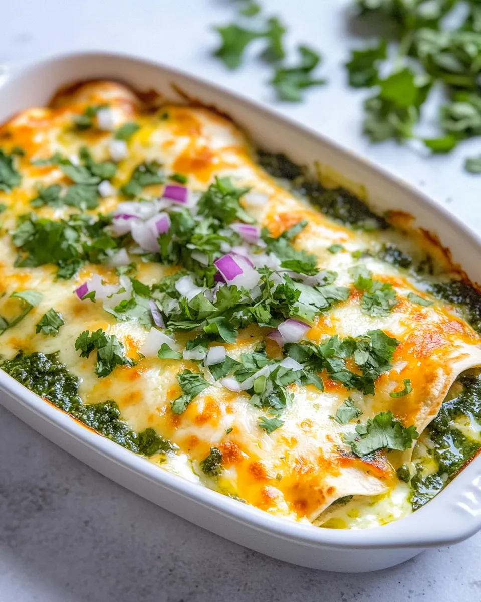 classic Green Chicken Enchiladas (With Salsa Verde) image
