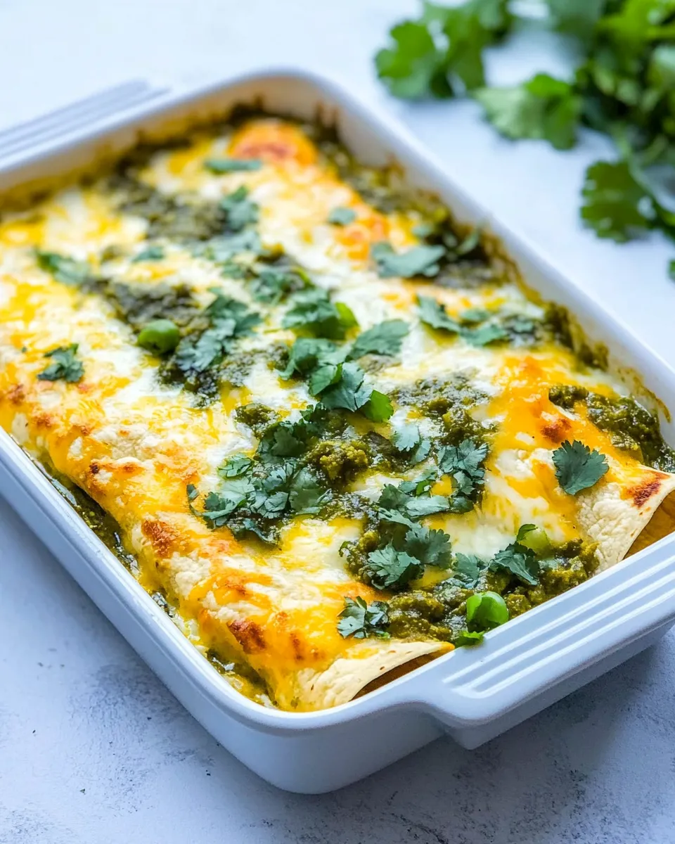 easy Green Chicken Enchiladas (With Salsa Verde) recipe photo