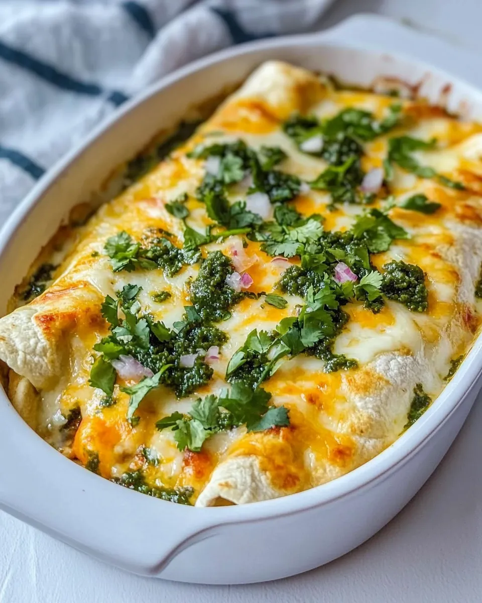 delicious Green Chicken Enchiladas (With Salsa Verde) dish photo