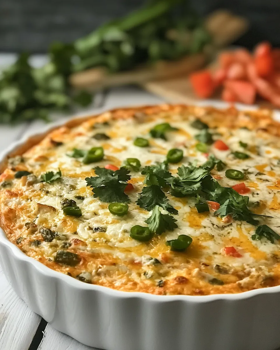 Homemade Green Chile Chicken Enchilada Dip photo