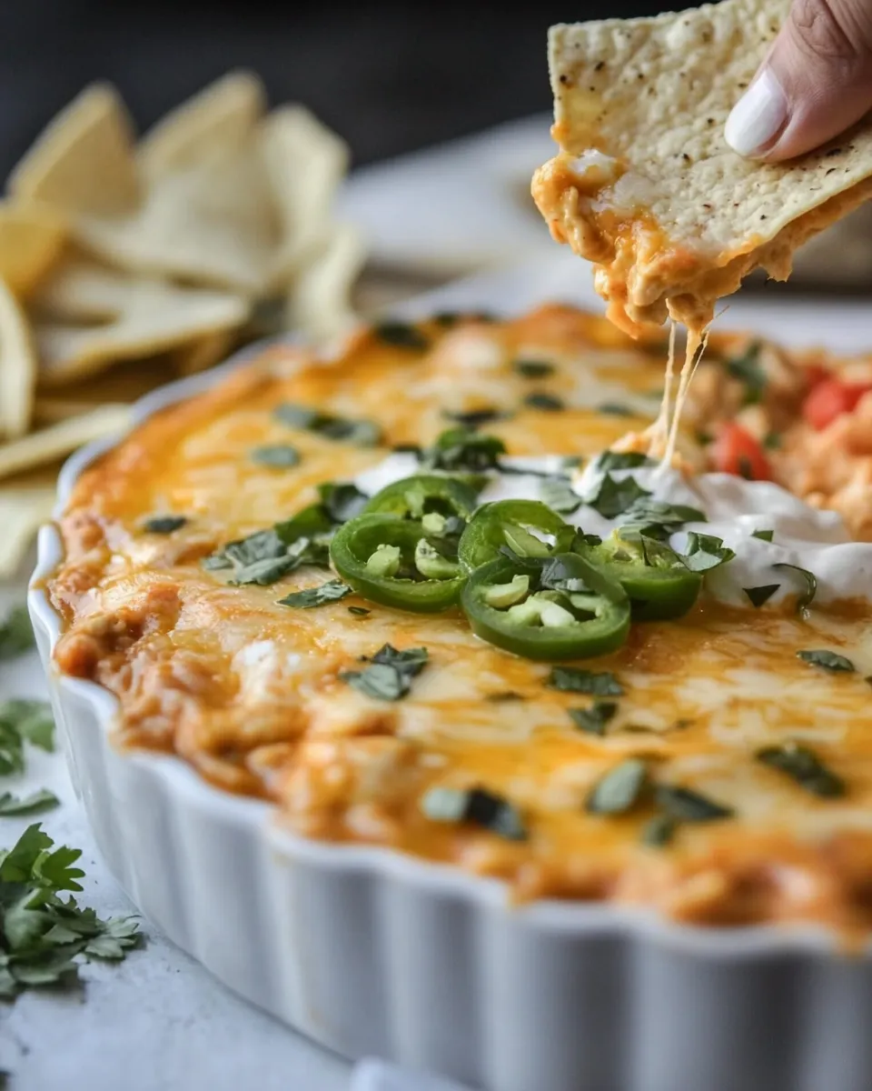 Classic Green Chile Chicken Enchilada Dip image
