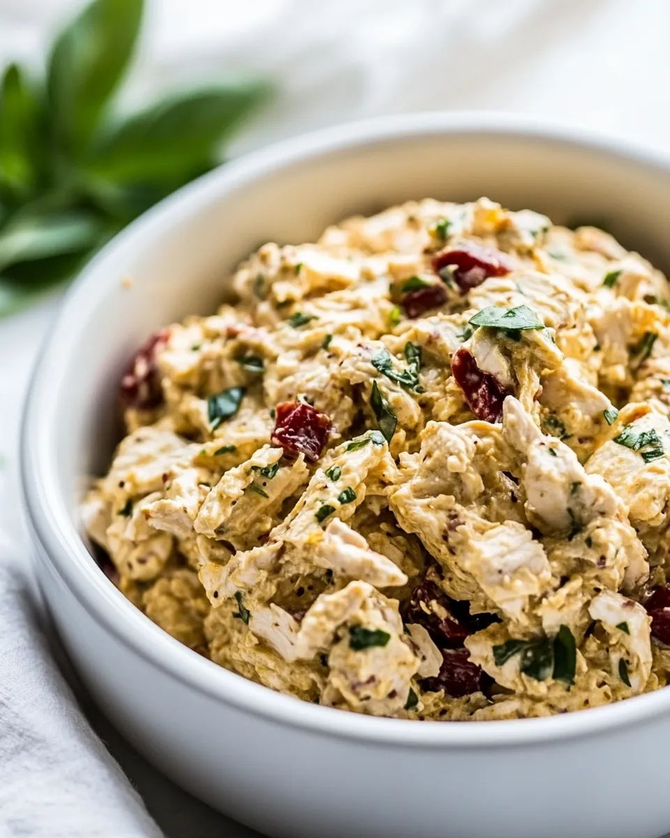 Delicious Healthy Greek Yogurt Chicken Salad Without Mayo shot