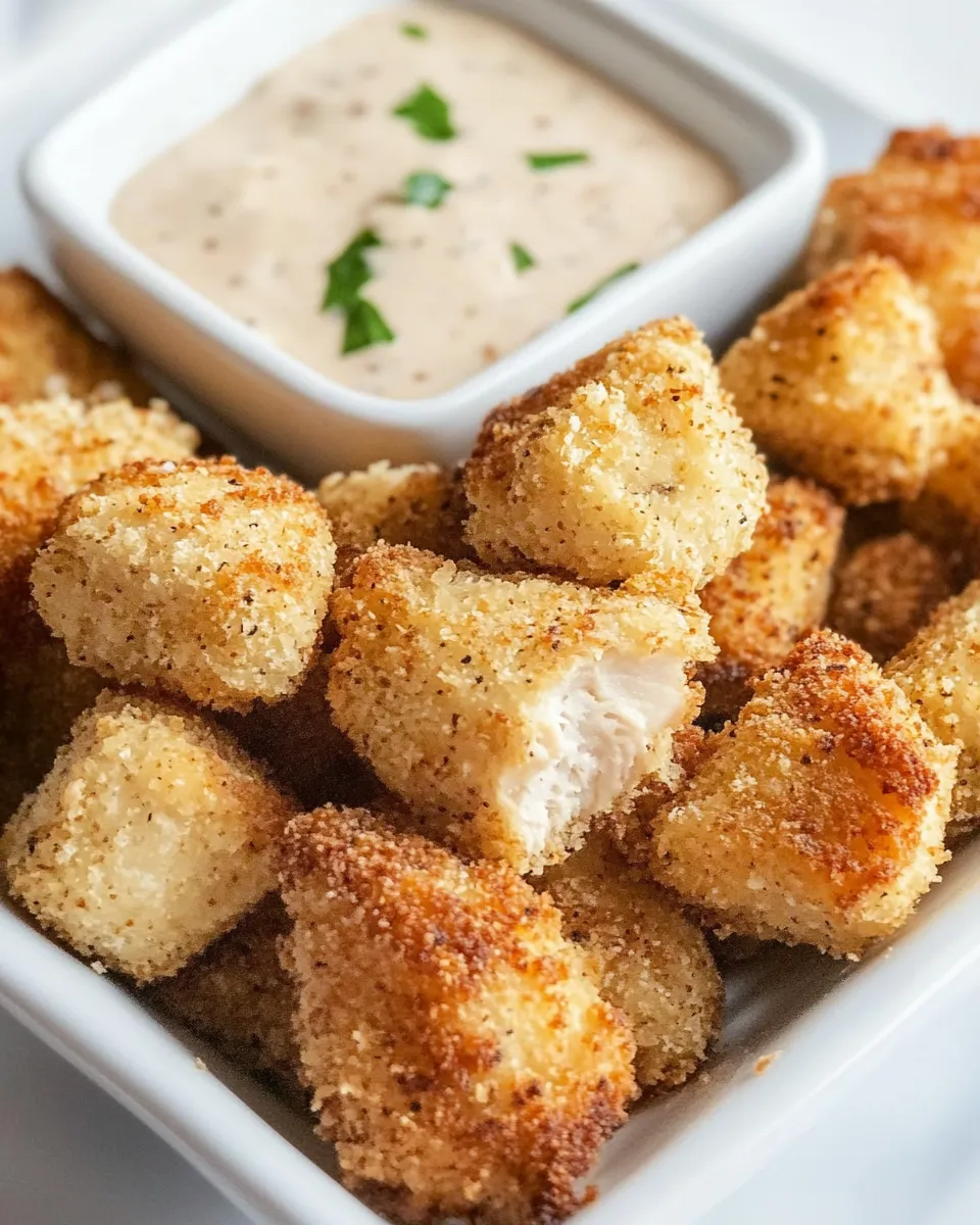 delicious Homemade Fried Chicken Nuggets shot