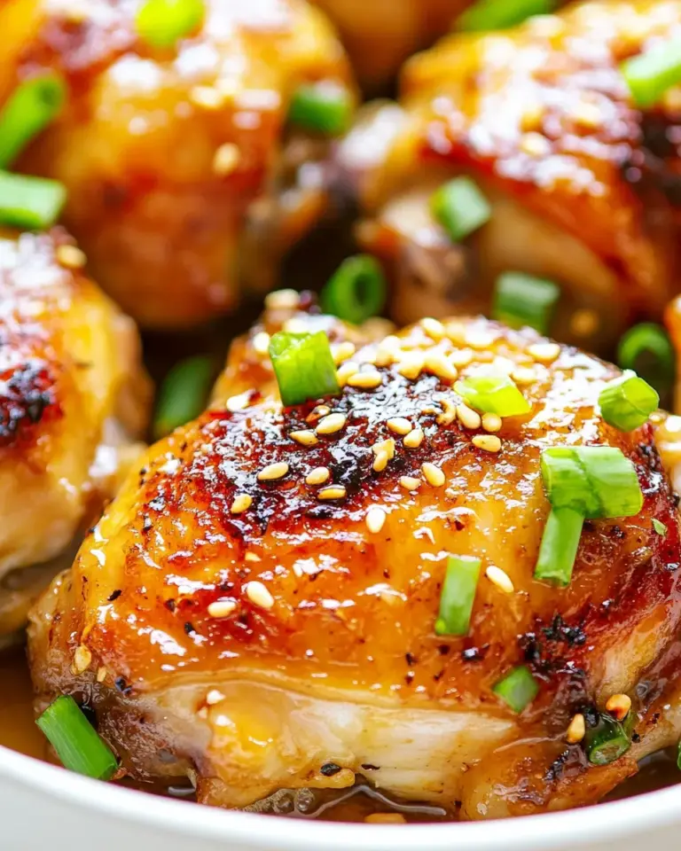 Homemade Honey Garlic Baked Chicken Thighs photo