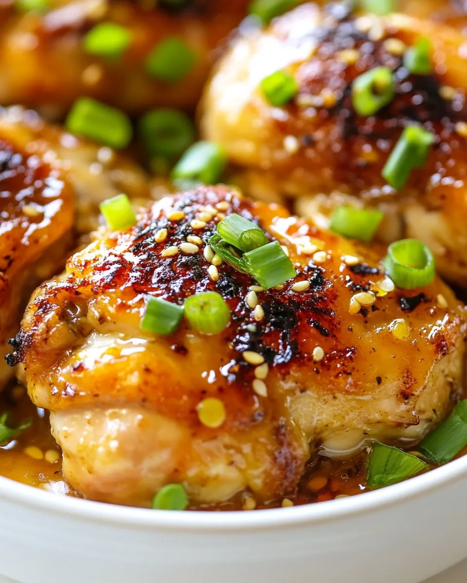 Classic Honey Garlic Baked Chicken Thighs image