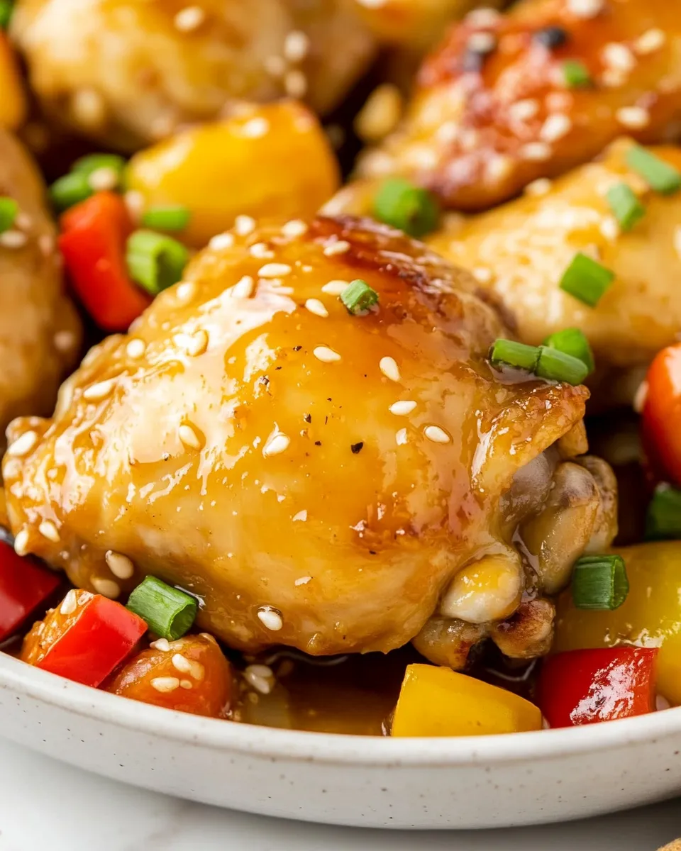 Homemade Honey Garlic Chicken Thigh Sheet Pan Recipe photo