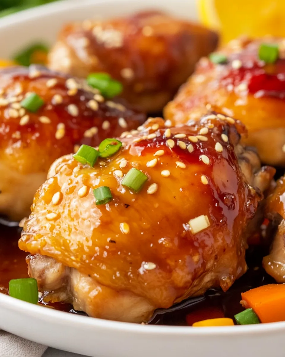 Delicious Honey Garlic Chicken Thigh Sheet Pan Recipe shot
