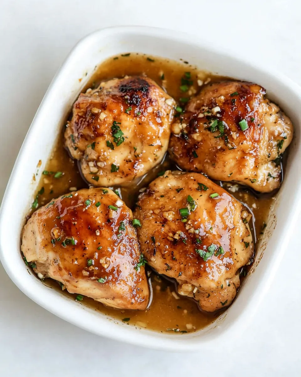 Delicious Honey Garlic Soy Sauce Chicken plate image