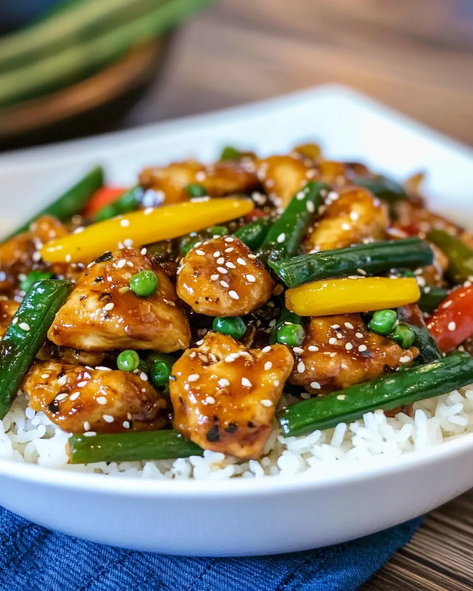 Homemade Honey Sesame Chicken Stir Fry photo