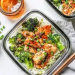 Homemade Honey Sriracha Chicken and Broccoli Meal Prep Bowls photo