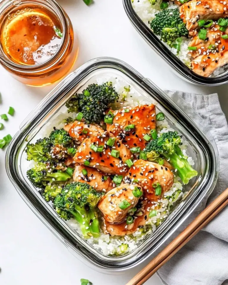 Homemade Honey Sriracha Chicken and Broccoli Meal Prep Bowls photo