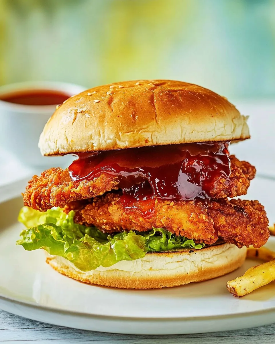 Homemade Hot Honey Chicken Sandwich photo