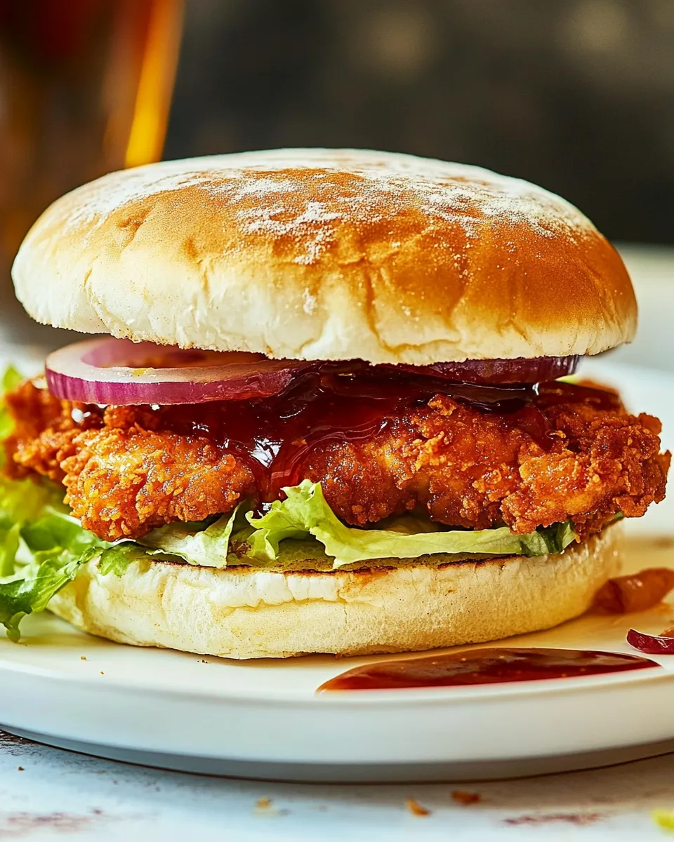 Easy Hot Honey Chicken Sandwich recipe image