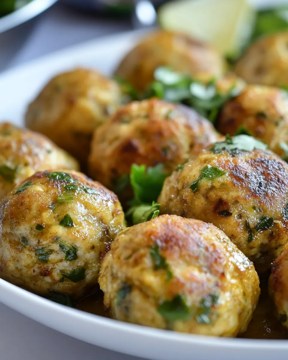 Delicious Indian Chicken Meatballs plate image