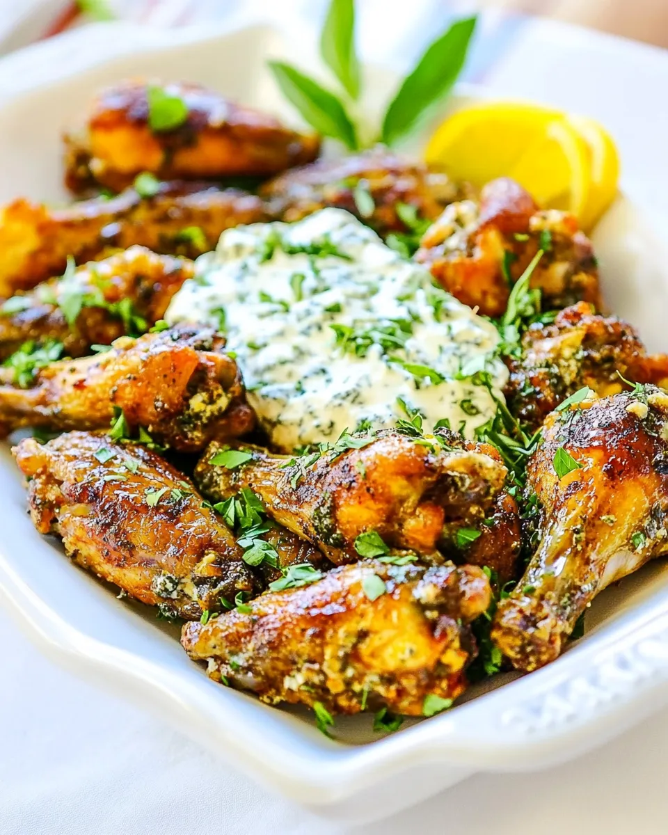Easy Italian-Style Chicken Wings with Gorgonzola Sauce picture