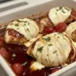 Homemade Italian Style Balsamic Marinated Chicken With Mozzarella photo
