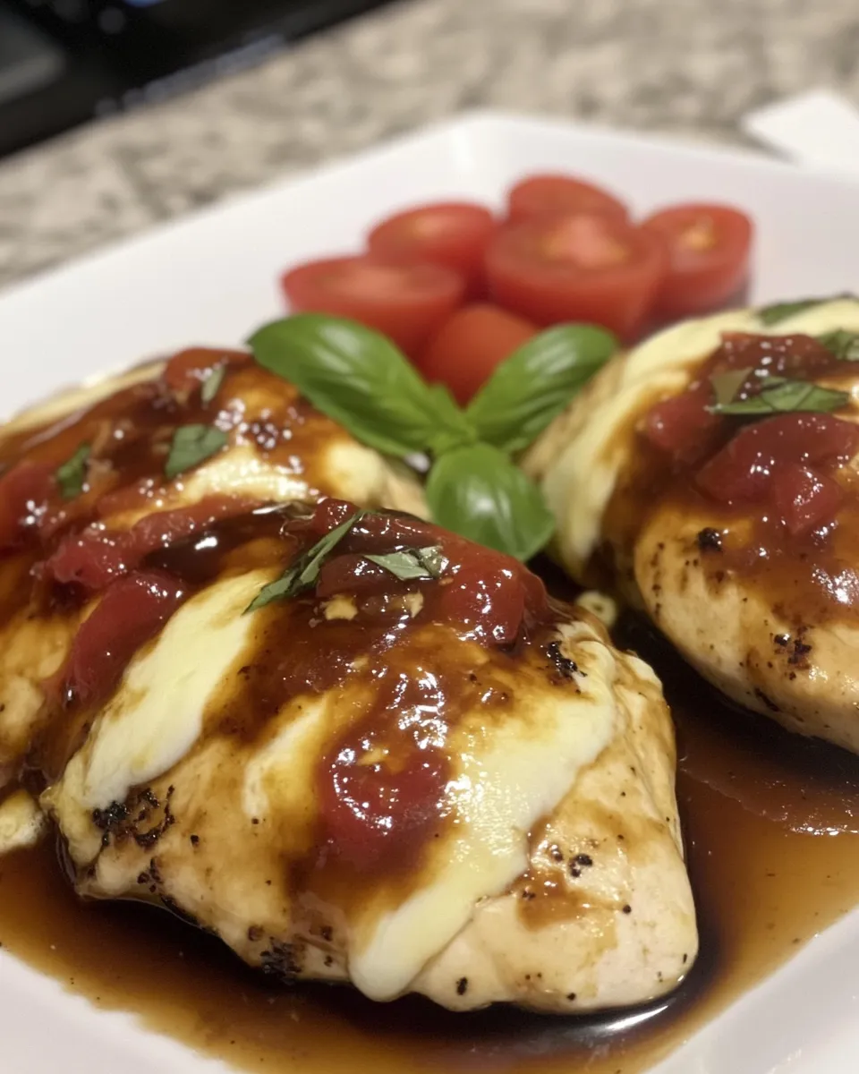 Easy Italian Style Balsamic Marinated Chicken With Mozzarella picture