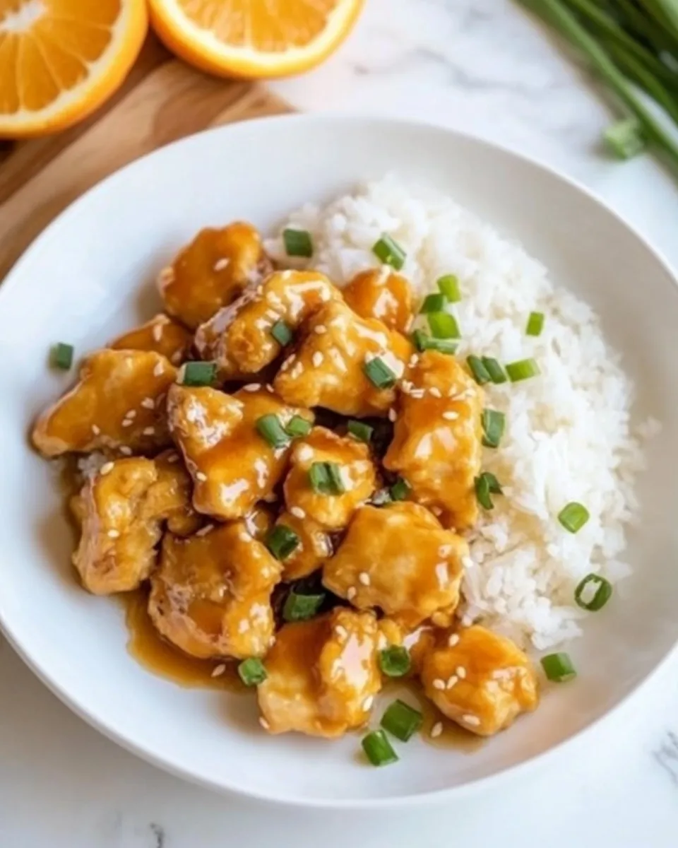 Delicious Keto Orange Chicken plate image