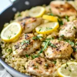 homemade Lemon Chicken Rice Skillet photo