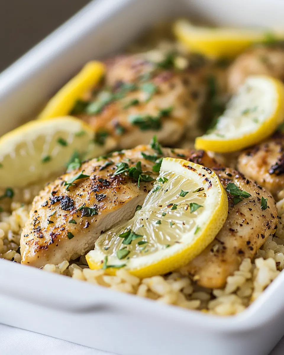 classic Lemon Chicken Rice Skillet image