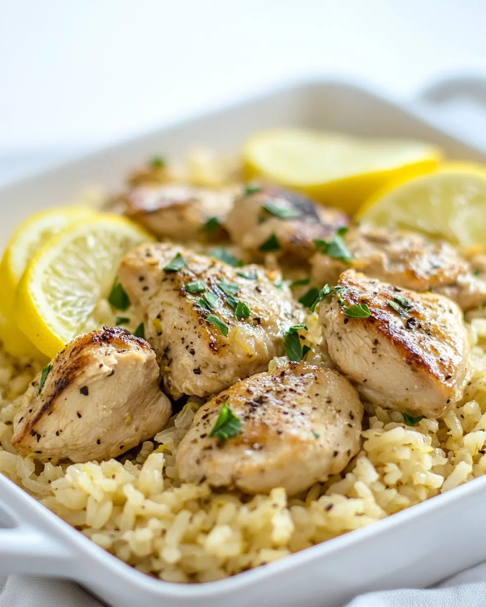 easy Lemon Chicken Rice Skillet recipe photo