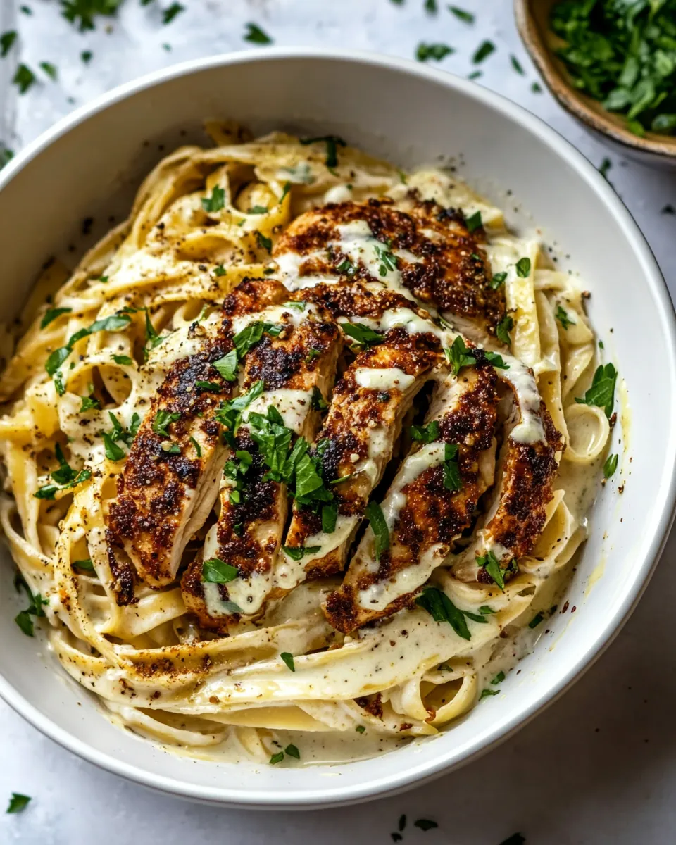 easy Lemon Pepper Cajun Chicken Fettuccine Alfredo. picture