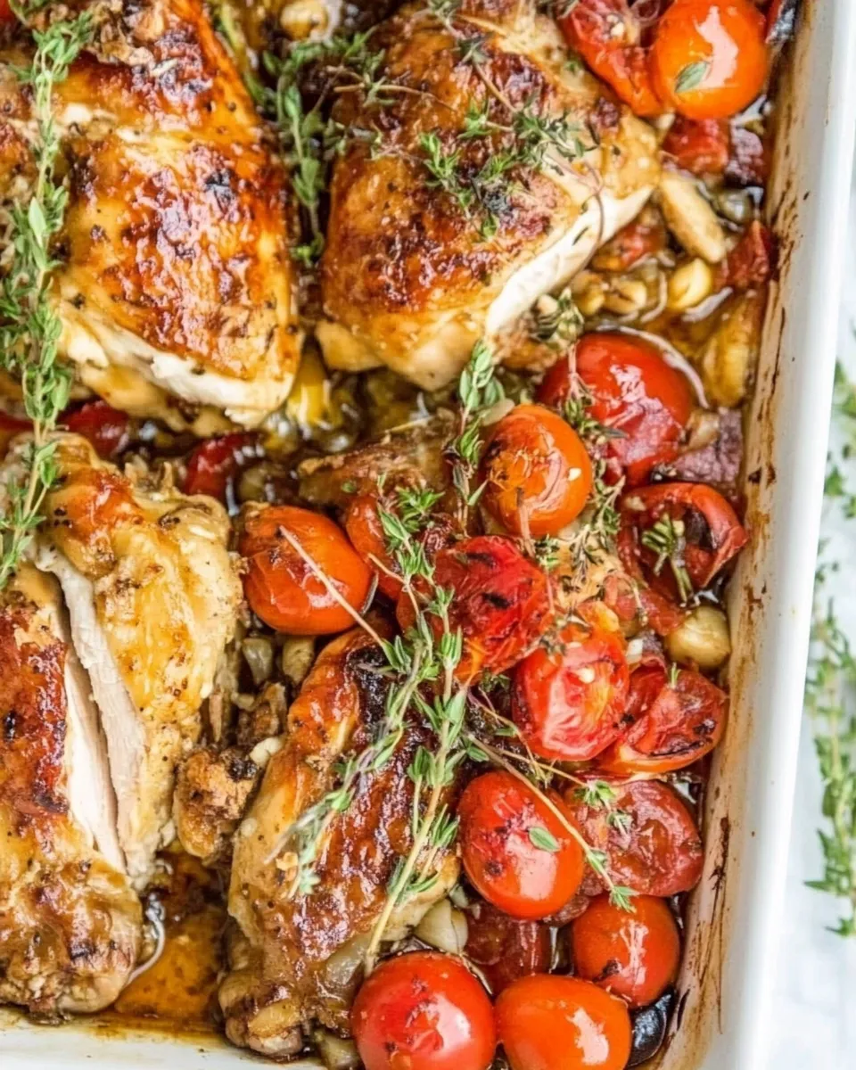 delicious Mediterranean Chicken Bake Recipe (Balsamic Baked Chicken) dish photo