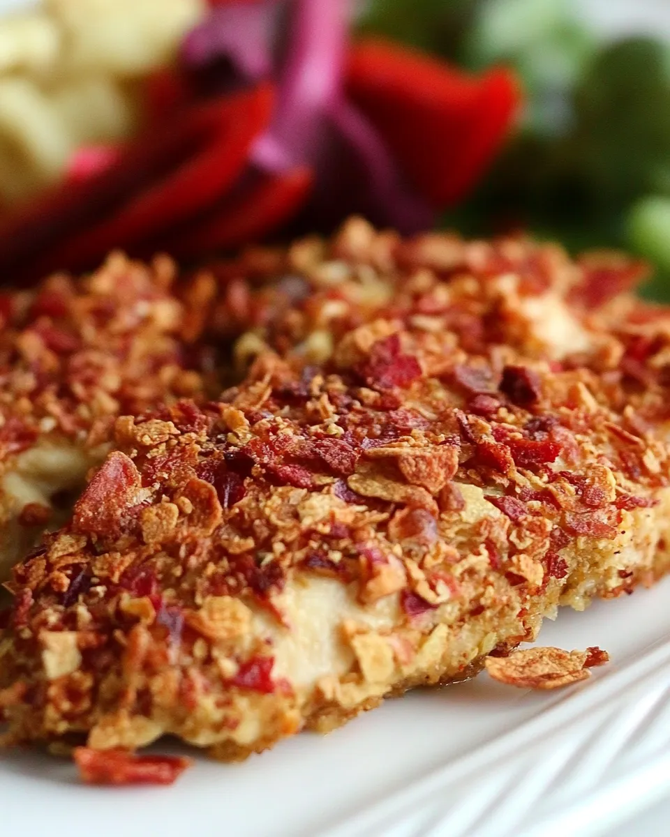 Easy Mediterranean Vegetable Chip Crusted Chicken recipe image