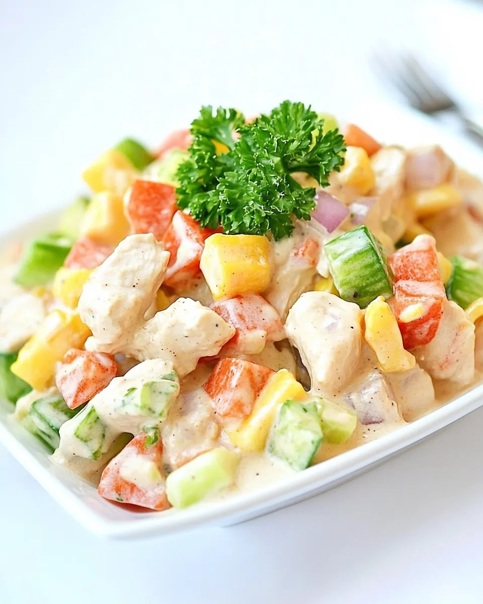 Delicious Mexican Chicken Salad plate image