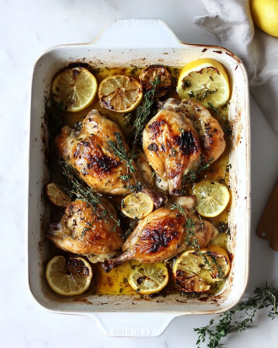 Easy Meyer Lemon Roasted Chicken. dish photo