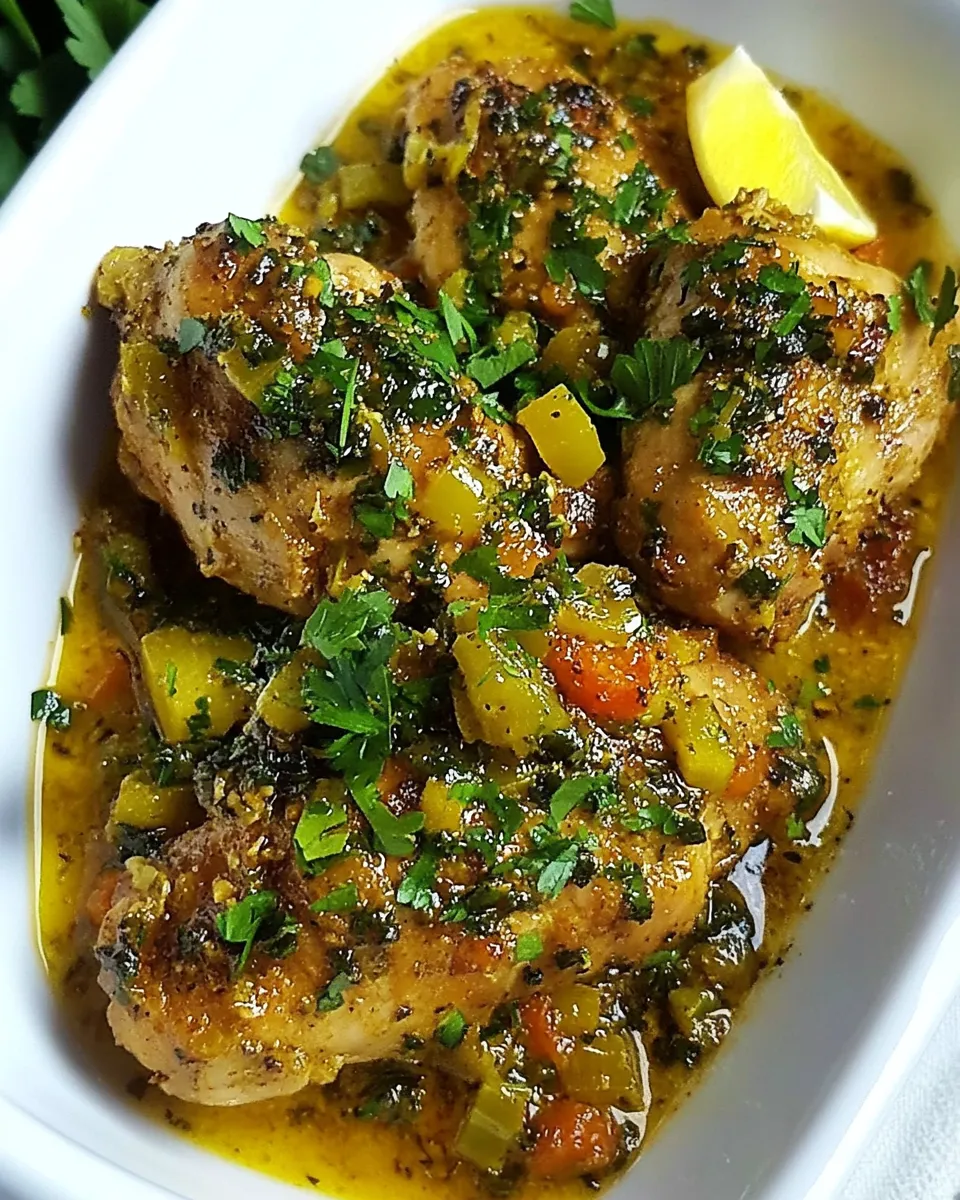 Easy Moroccan Chicken (Djej Makalli) recipe image