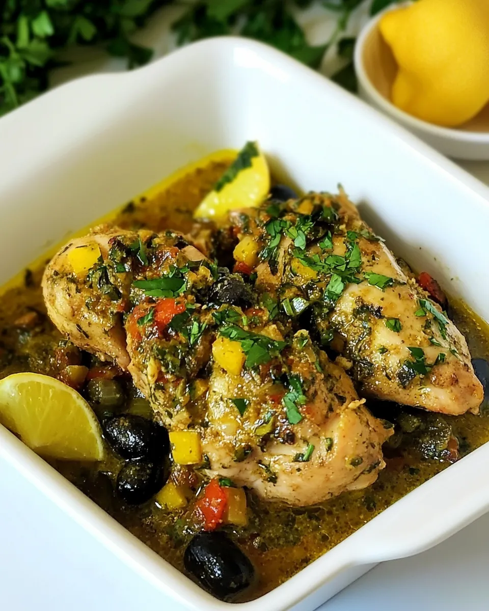 Delicious Moroccan Chicken (Djej Makalli) dish photo