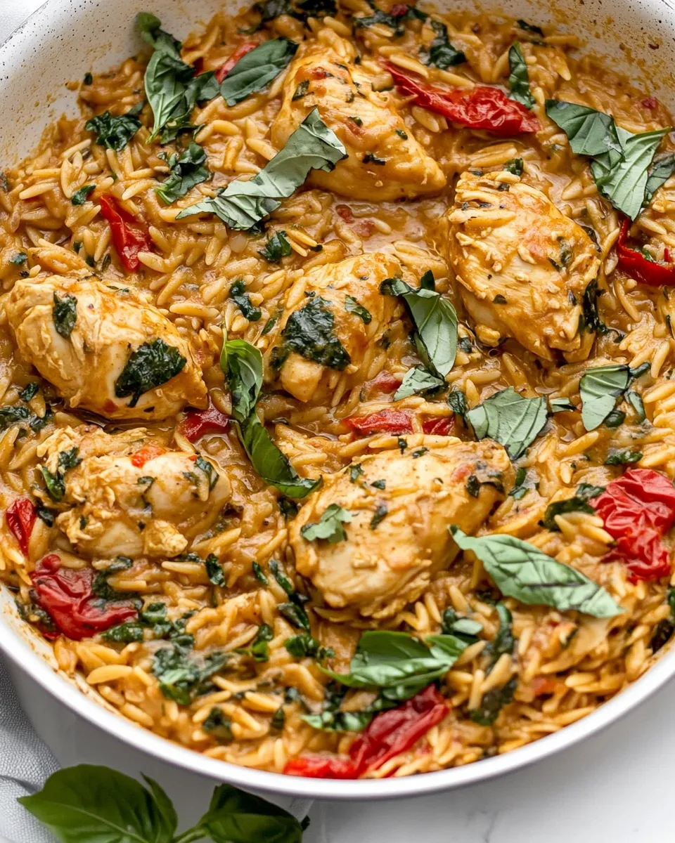 Homemade One-Pan Marry Me Chicken Orzo photo