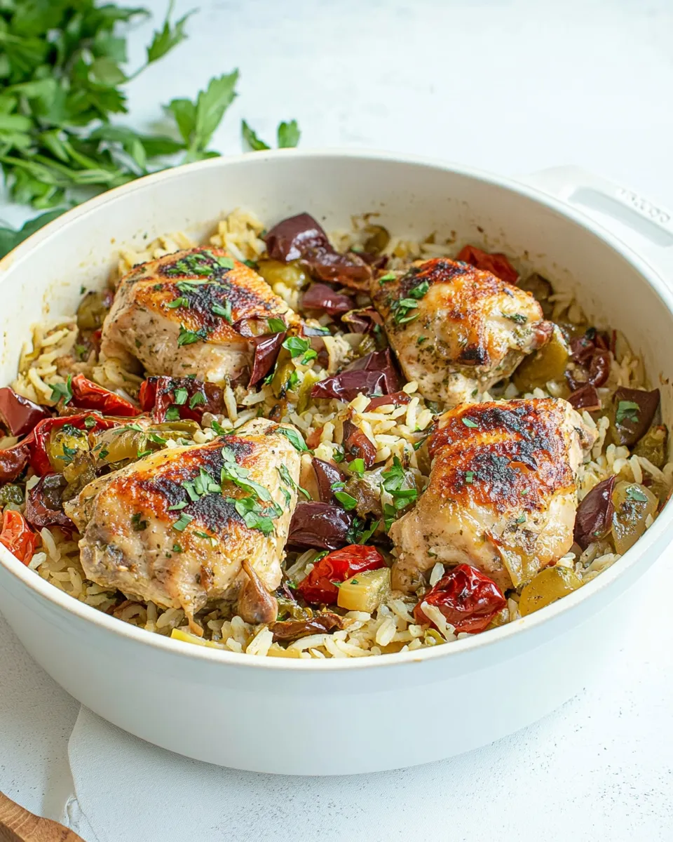 Homemade One-Pot Mediterranean Chicken and Rice photo