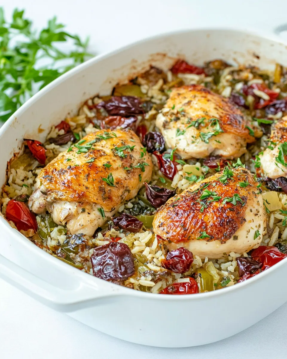 Classic One-Pot Mediterranean Chicken and Rice image