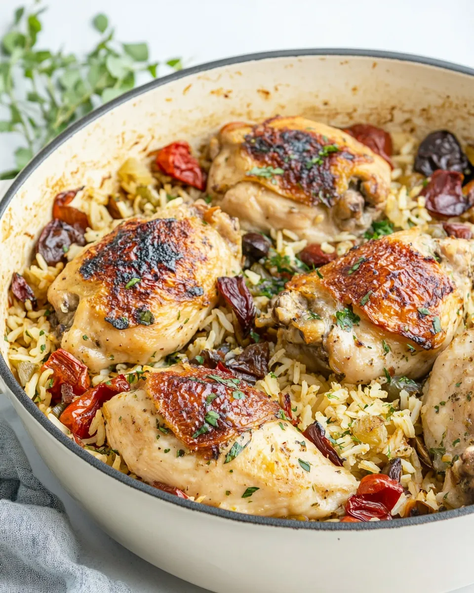 Delicious One-Pot Mediterranean Chicken and Rice dish photo