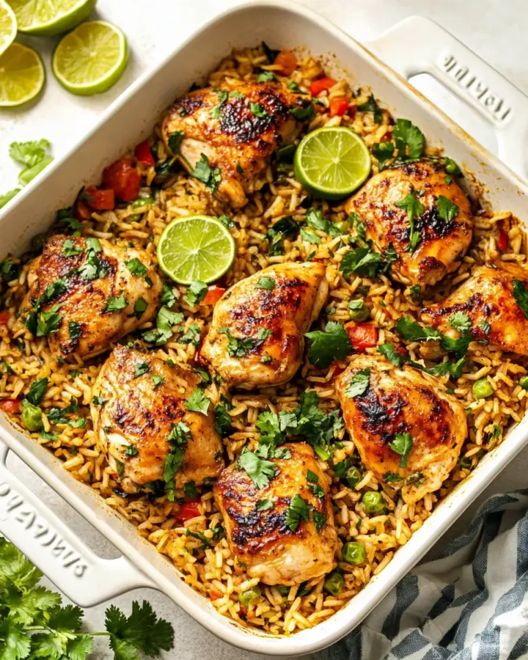 homemade One Pan Cilantro Lime Chicken and Rice photo