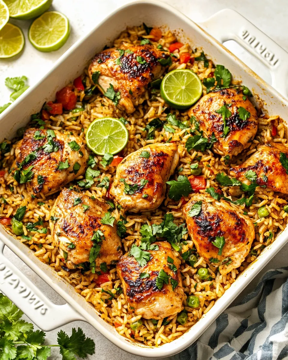 homemade One Pan Cilantro Lime Chicken and Rice photo