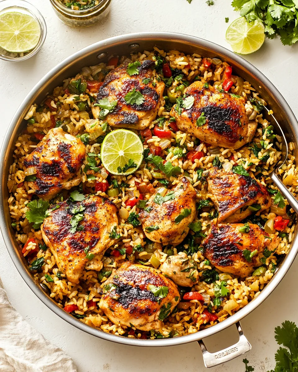 classic One Pan Cilantro Lime Chicken and Rice image