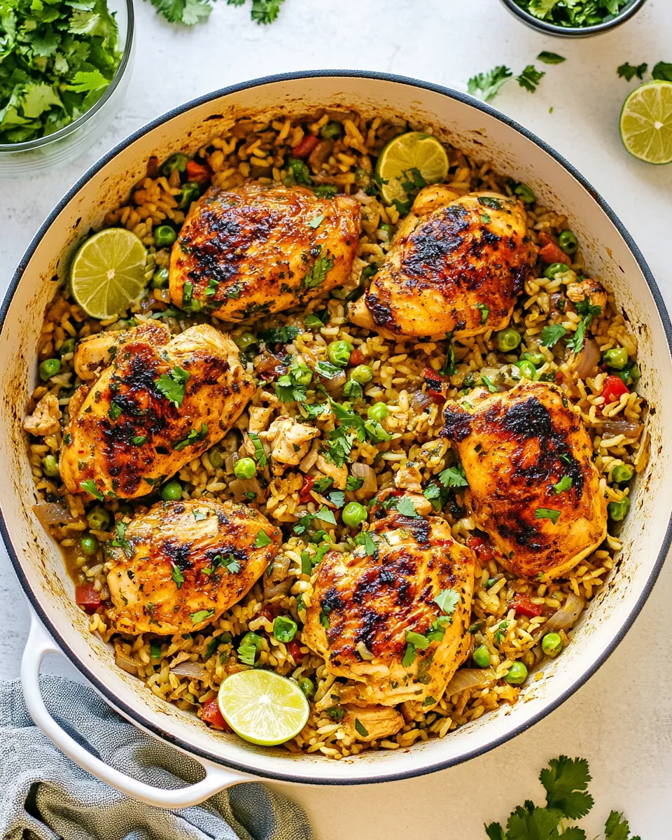 easy One Pan Cilantro Lime Chicken and Rice picture