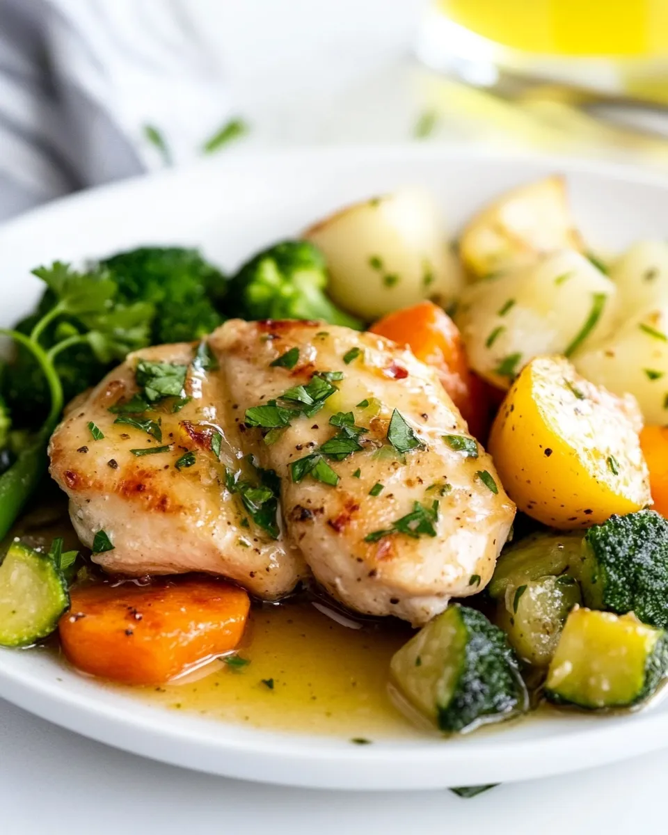 Classic One Pan Garlic Chicken and Veggies image
