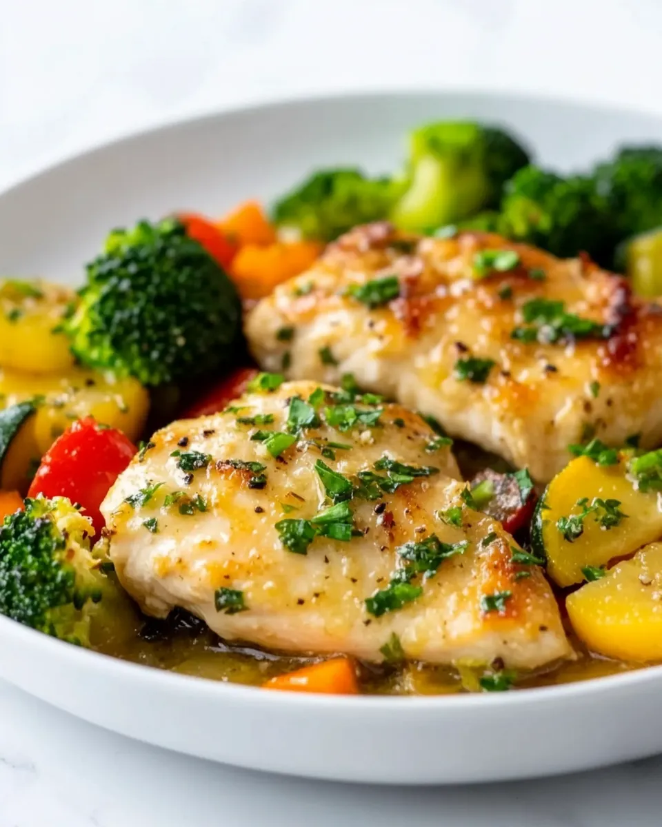 Easy One Pan Garlic Chicken and Veggies recipe photo