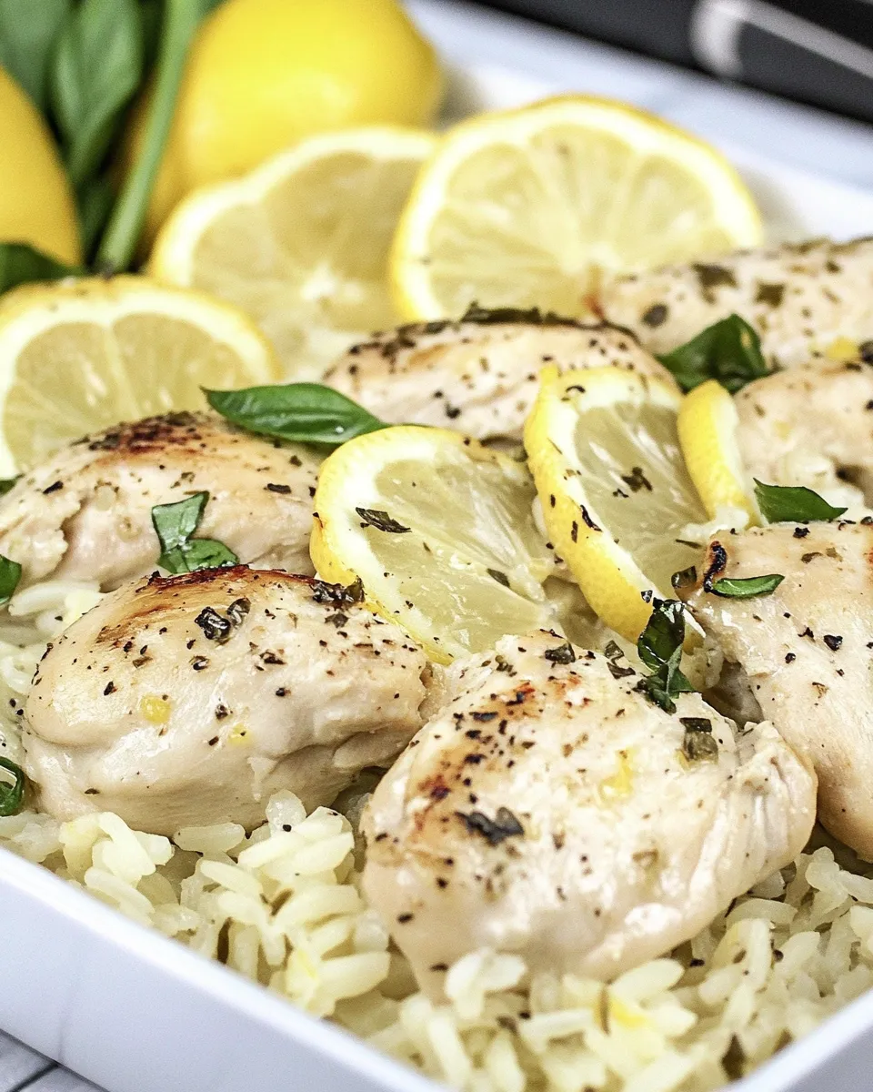 Classic One Pan Lemon Basil Chicken and Rice image